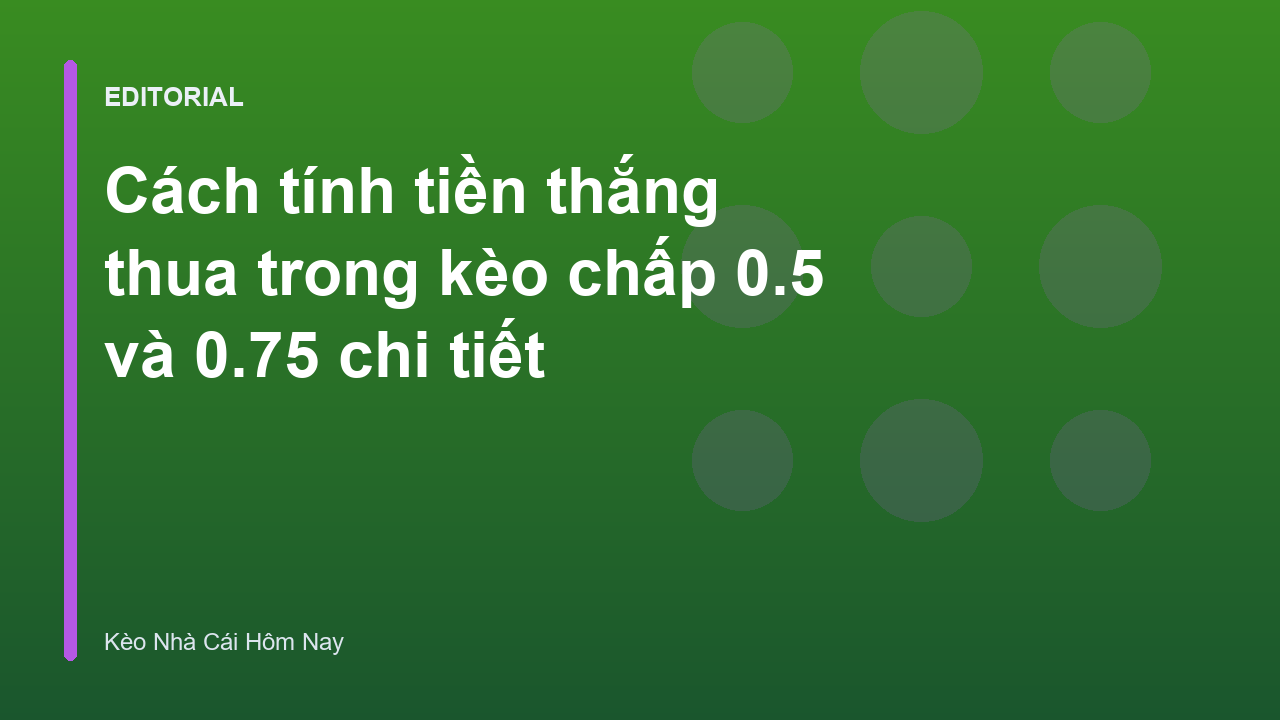 Minh họa cách tính tiền kèo chấp bóng đá